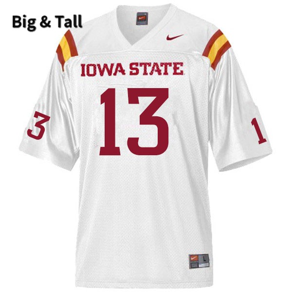 Iowa State Cyclones Men's #13 Tayvonn Kyle Nike NCAA Authentic White Big & Tall College Stitched Football Jersey MK42G47TI